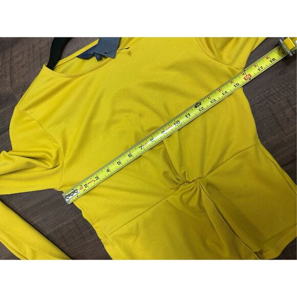 Rachel Roy NWD Val Knot Front Long Sleeve Top Yellow Size XS, MSRP $59 - Picture 4 of 11